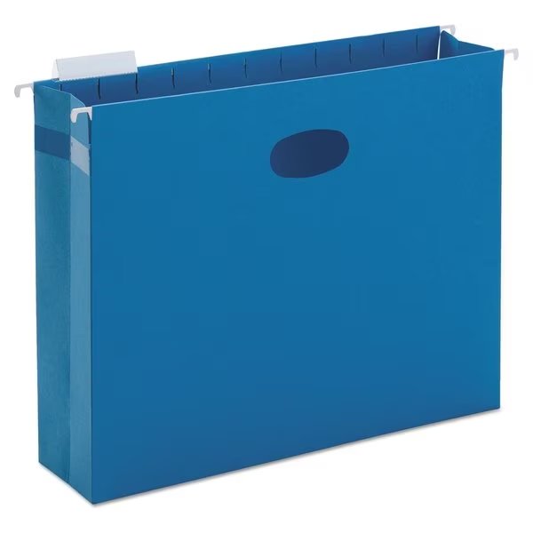 Hanging Pocket Folder Blue, PK25, Smead, Mfr#: 64270